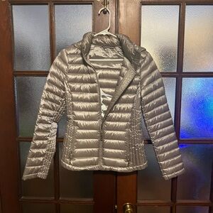 Tommy Hilfiger Women's Silver Puffer Jacket